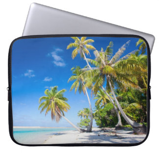 Tropical coastline laptop sleeve