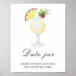 Tropical cocktail bridal shower - date night ideas poster
