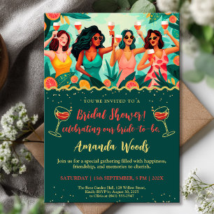 Tropical Cocktail Bridal Shower Invitation