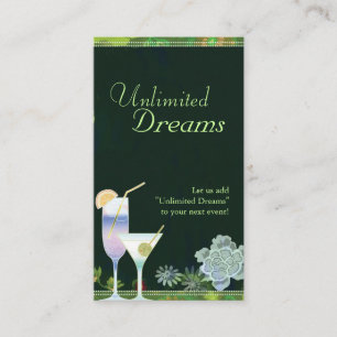 Tropical Cocktails Event Planner Business Card