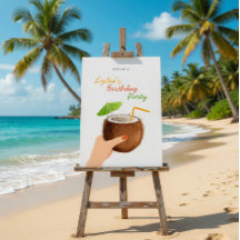 Tropical Coconut Drink | Birthday Party Welcome