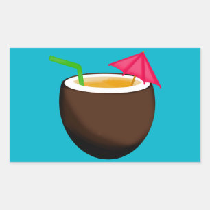 Tropical Coconut Drink Sticker