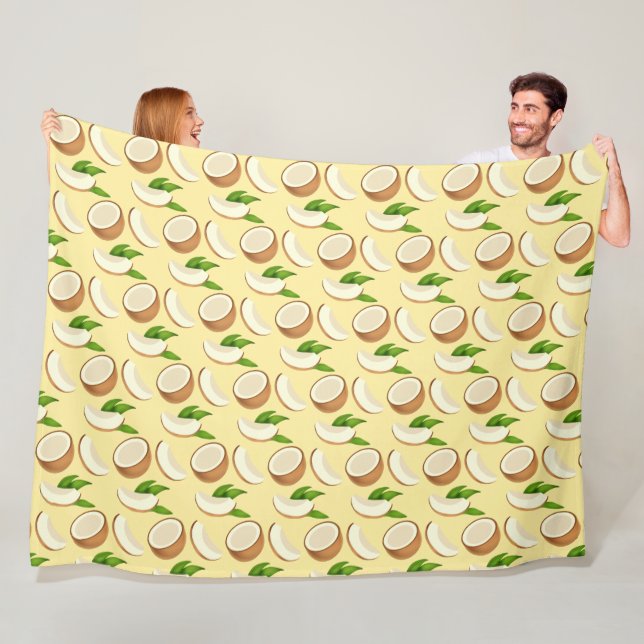 Tropical Coconuts Fleece Blanket (In Situ)