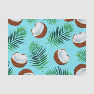 Tropical Coconuts & Palm Leaves Print Tissue Paper