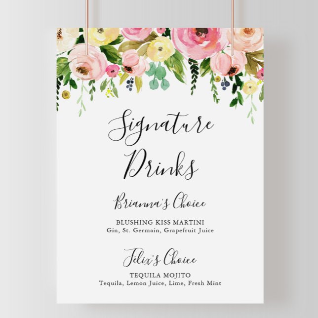 Tropical Colorful Fall Signature Drinks Sign (Creator Uploaded)