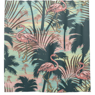 Tropical colorful seamless pattern with pi