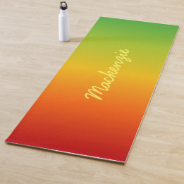 Tropical Colour Gradient Red Yellow Green with Nam Yoga Mat