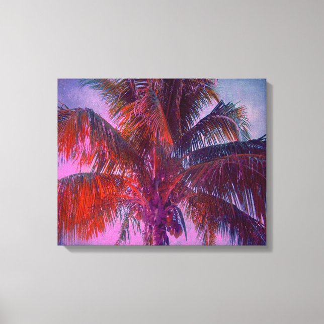 Tropical Colour Wave Stretched Canvas Print (Front)