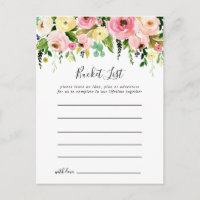 Tropical Colourful Autumn Floral Bucket List Cards