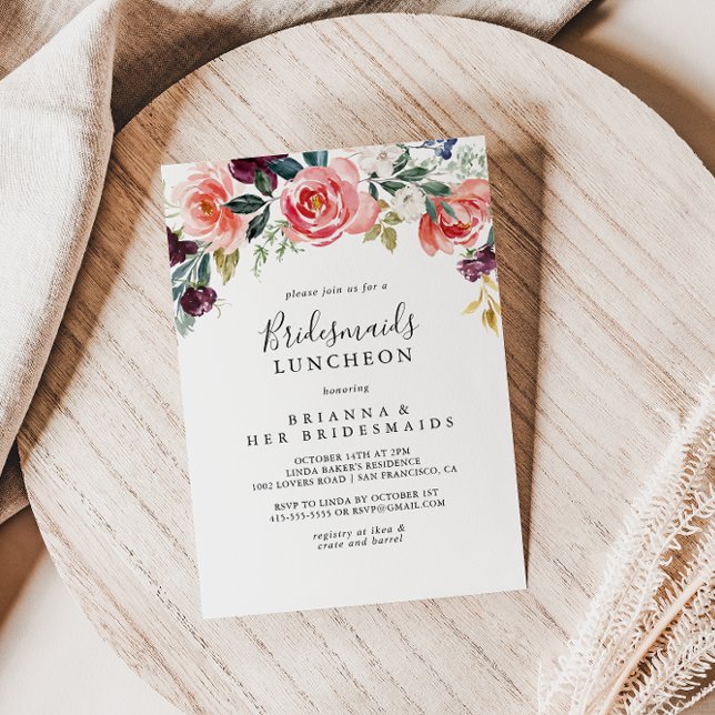 Tropical Colourful Bridesmaids Luncheon Shower Invitation (Creator Uploaded)