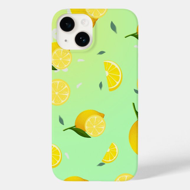 Tropical colourful Citrus SUMMER Orange lemon Slic Case-Mate iPhone Case (Back)