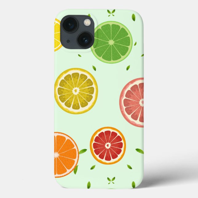 Tropical colourful Citrus SUMMER Orange lemon Slic Case-Mate iPhone Case (Back)