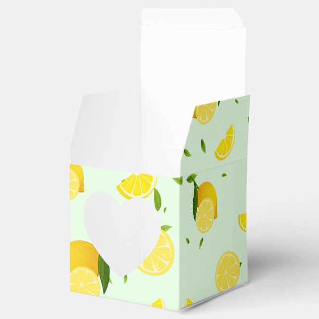Tropical colourful Citrus SUMMER Orange lemon Slic Favor Box (Opened)