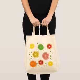 Tropical colourful Citrus SUMMER Orange lemon Slic Tote Bag