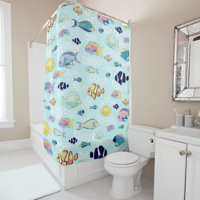 Tropical Colourful  Fish Sea life and Words Design (In Situ)