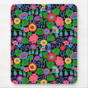 Tropical Colourful Flowers Floral Summer Pattern Mouse Pad