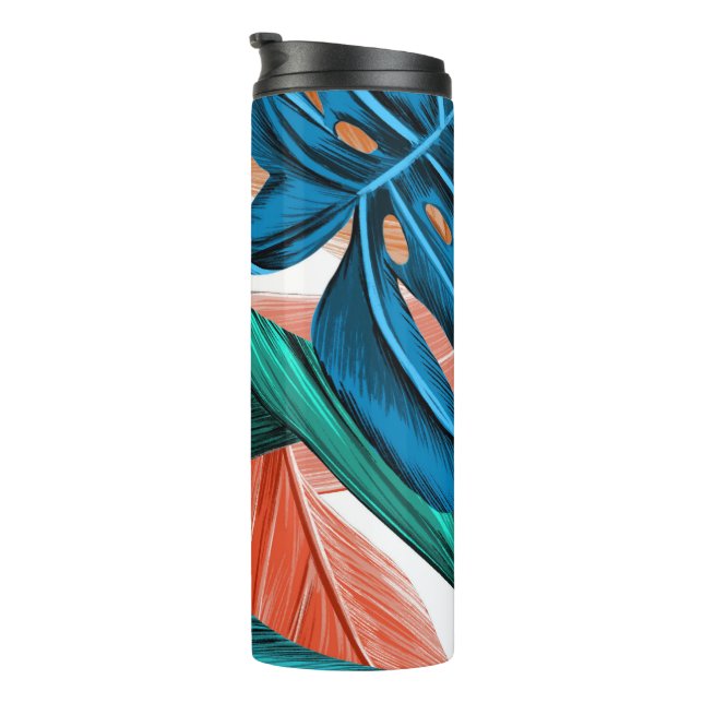Tropical Colourful Foliage Leaves Nature Thermal Tumbler (Rotated Right)