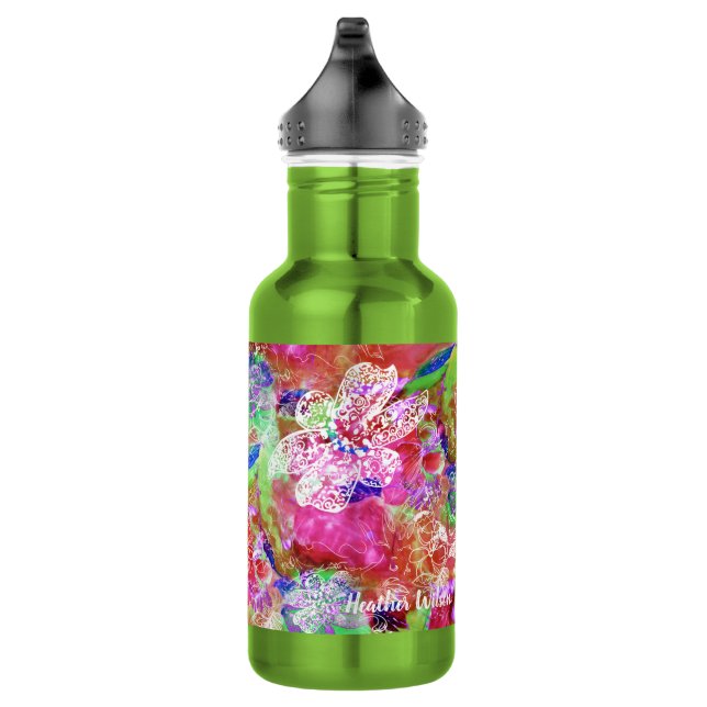 Tropical Colourful Hawaiian Print 532 Ml Water Bottle (Right)