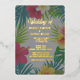 tropical colourful hibiscus hawaiian summer weddin