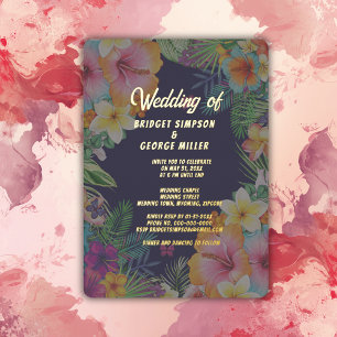 tropical colourful hibiscus hawaiian summer weddin