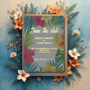 tropical colourful hibiscus hawaiian summer weddin