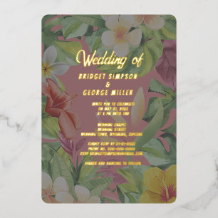 tropical colourful hibiscus hawaiian summer weddin