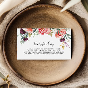 Tropical Colourful Summer Baby Shower Book Request Enclosure Card