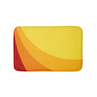 Tropical Colours Bath Mat - Red Orange Summer Retr