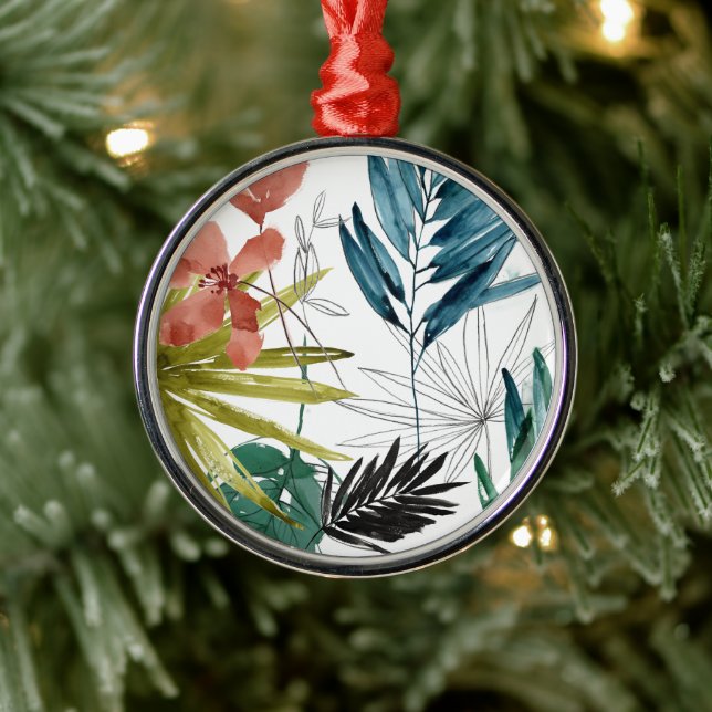Tropical Composition Metal Ornament (Tree)