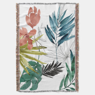 Tropical Composition Throw Blanket