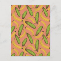 Tropical Coral Banana Leaf Pattern