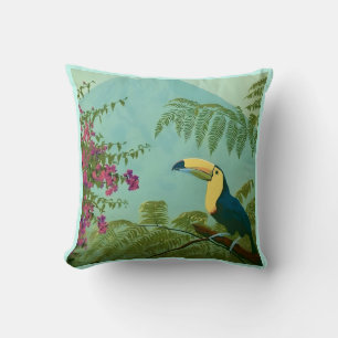 Tropical Costa Rica Postcard Throw Pillow