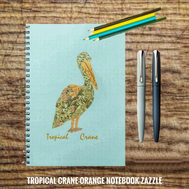 Tropical Crane-Orange Notebook (Creator Uploaded)