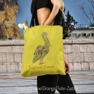 Tropical Crane  Tote Bag