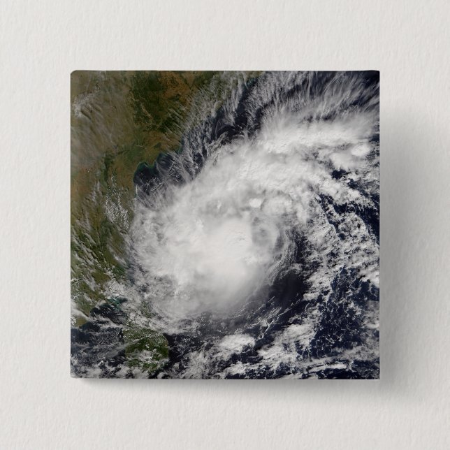 Tropical Cyclone Baaz 2 Inch Square Button (Front)