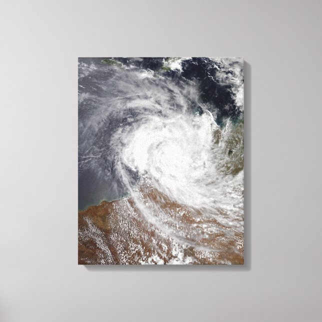Tropical Cyclone Billy over Australia Canvas Print (Front)