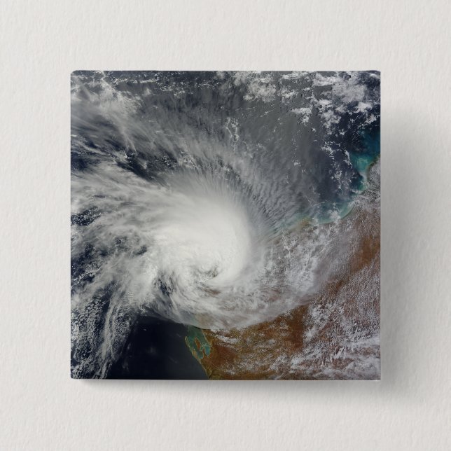 Tropical Cyclone Carlos 2 Inch Square Button (Front)