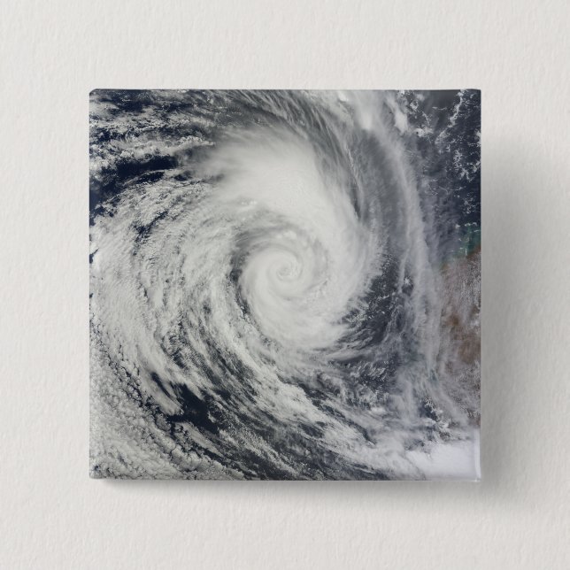 Tropical Cyclone Dianne 2 2 Inch Square Button (Front)