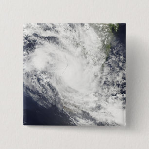 Tropical Cyclone Fami hovers over Madagascar 2 Inch Square Button