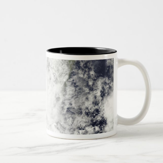 Tropical Cyclone Fami hovers over Madagascar Two-Tone Coffee Mug (Right)
