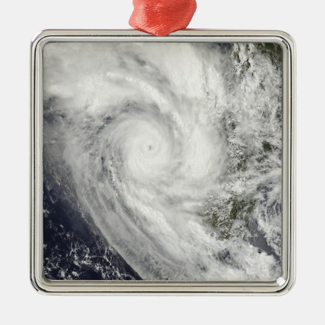 Tropical Cyclone Fanele over Madagascar Metal Ornament (Front)