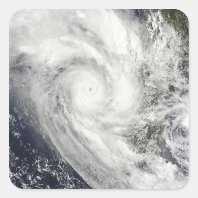Tropical Cyclone Fanele over Madagascar Square Sticker (Front)