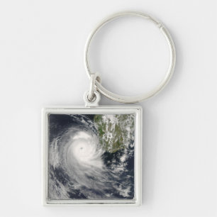 Tropical Cyclone Favio off Madagascar Keychain