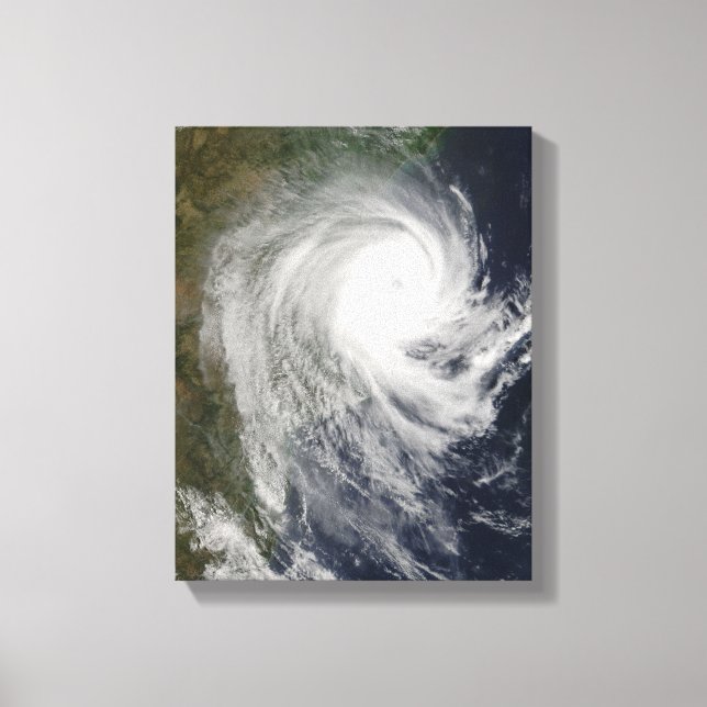 Tropical Cyclone Favio over Mozambique Canvas Print (Front)