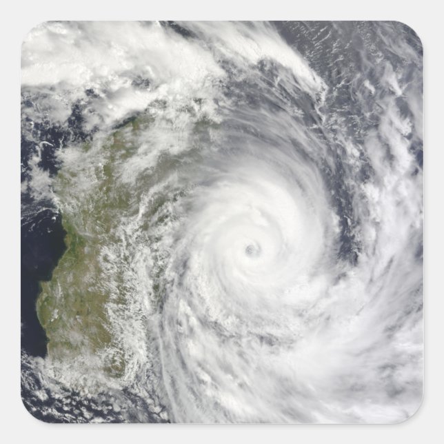 Tropical Cyclone Gael off Madagascar 2 Square Sticker (Front)