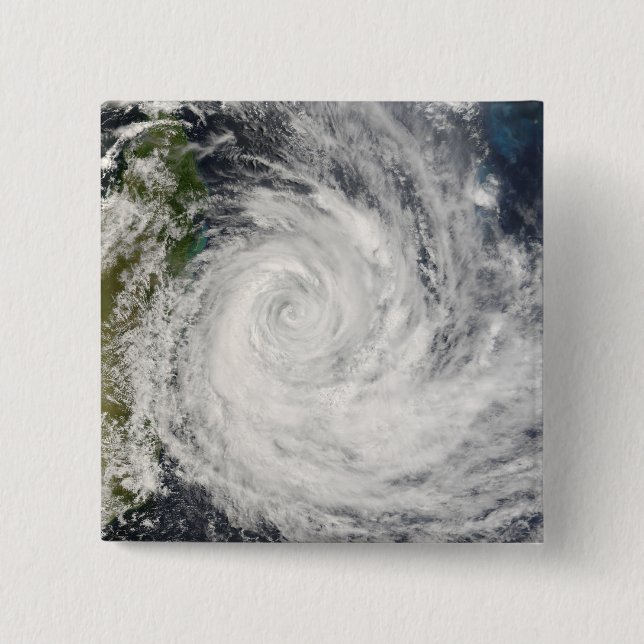 Tropical Cyclone Gamede off Madagascar 2 Inch Square Button (Front)