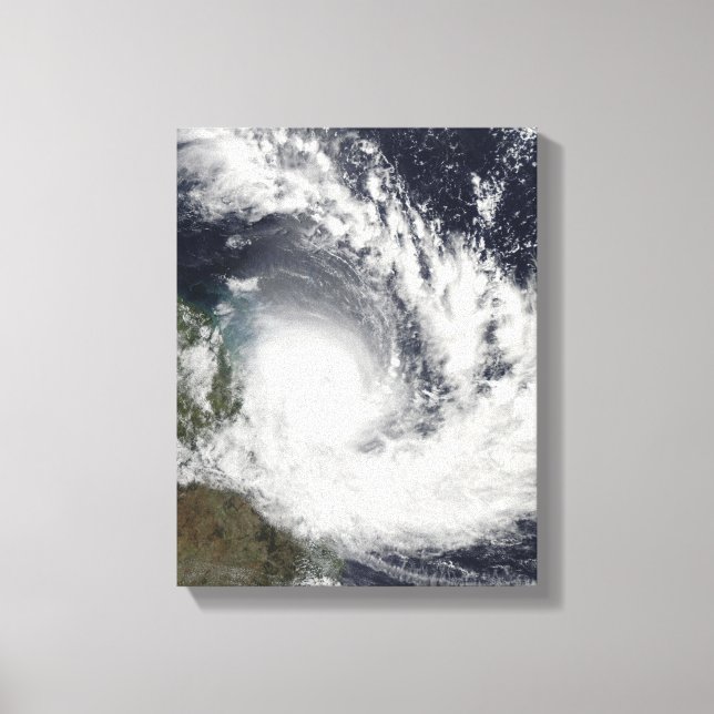 Tropical Cyclone Hamish over Australia Canvas Print (Front)