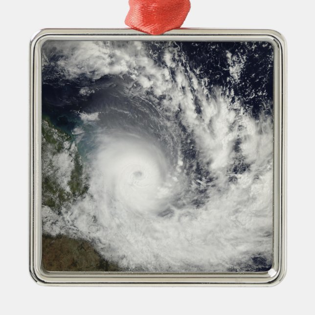 Tropical Cyclone Hamish over Australia Metal Ornament (Front)