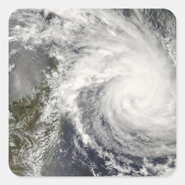 Tropical Cyclone Ivan approaching Madagascar Square Sticker (Front)
