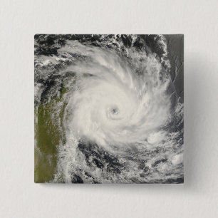 Tropical Cyclone Ivan over Madagascar 2 Inch Square Button